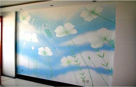 桐乡画墙绘怎么画好白云的蓬松感？