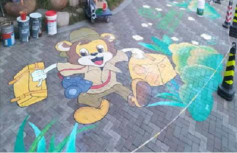 桐乡夏季画地面彩绘会遇到的问题