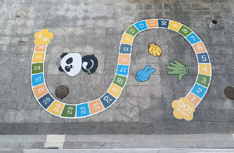 桐乡地面游戏彩绘