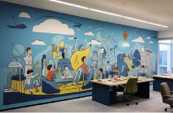 桐乡办公室墙绘的特点。