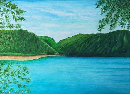 桐乡在墙绘中，如何绘画绿水青山？