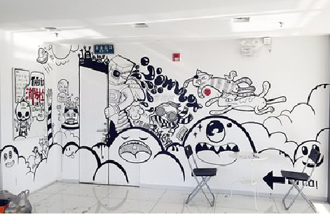 桐乡手绘墙并非传统涂鸦。